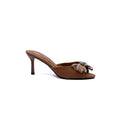 Zara Sable Stiletto Mule Heels Woman 25083-4 Havan - 1