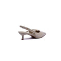 Zara Kitten Pumps with Buckles Heels for Women 8092 Beige - 2