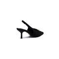 Zara Slingback Heels With Gold Medallion Woman 3044 Black - 2
