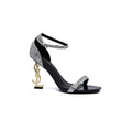 Saint Laurent Glitter Opyum With distinctive heels Woman 1898-2 Silver - 1