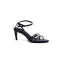 Zara Faux Leather Stiletto Heels Woman 6163-1 Black - 1