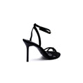 ZARA BEADED CROSSOVER STRAP SANDALS WOMAN 7433-10 BLACK - 2