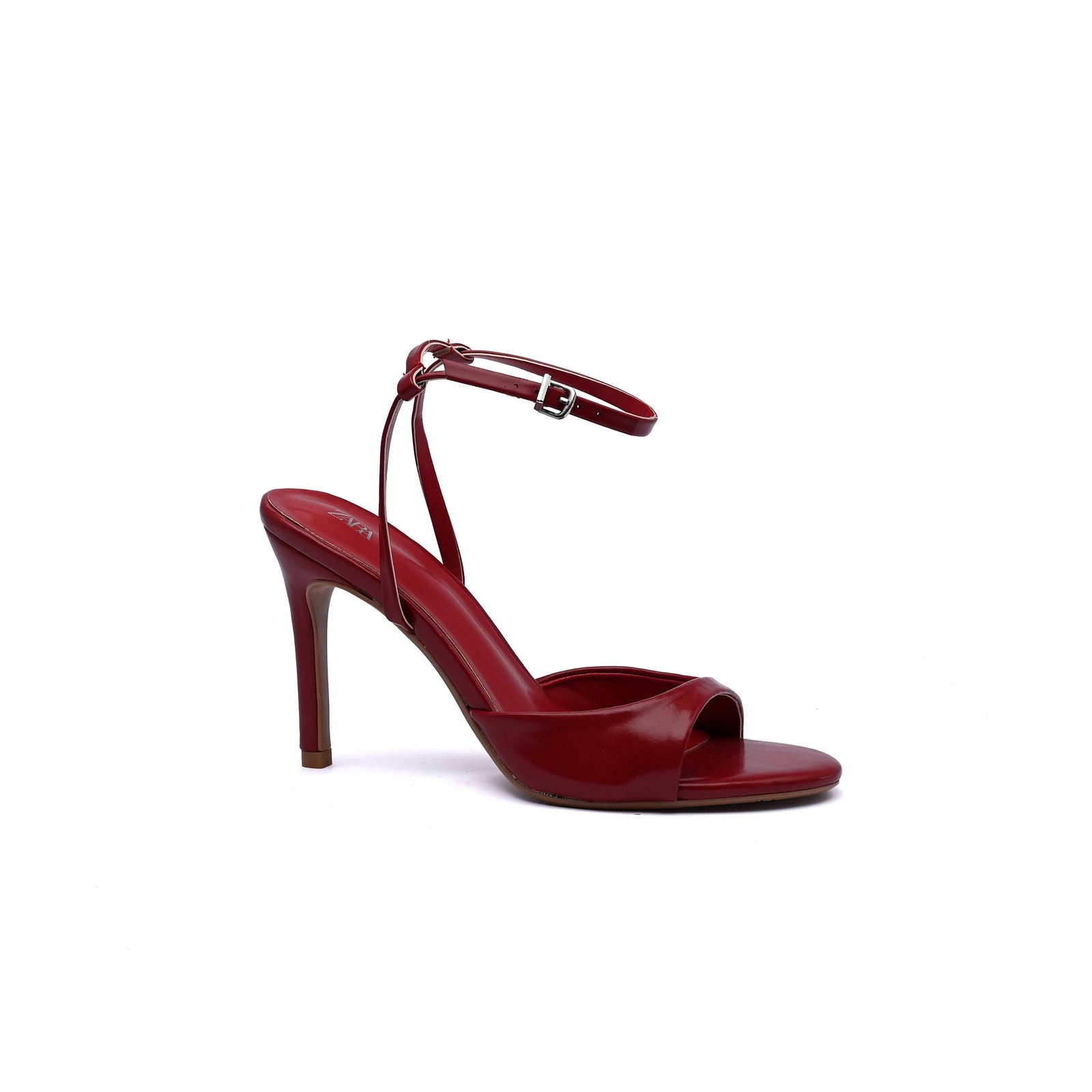 Zara Connection Peep Toe Ankle Strap Stiletto Heels Woman 7433-4 Burgundy - 1