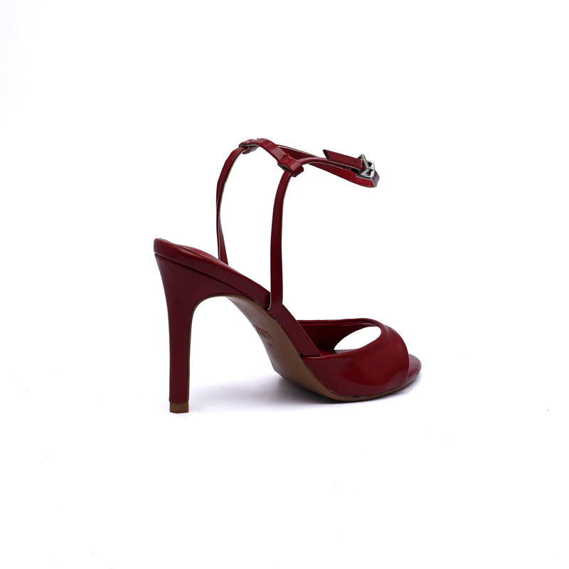 Zara Connection Peep Toe Ankle Strap Stiletto Heels Woman 7433-4 Burgundy - 2