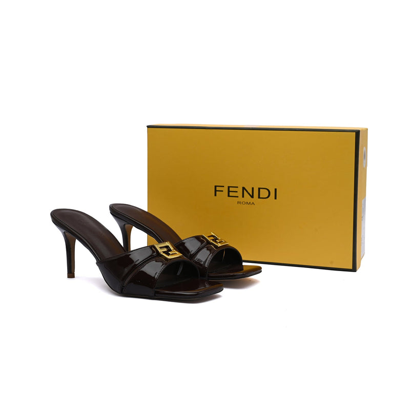 FENDI FFold mules for Fine leathers Woman 5886 Brown - 4