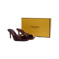 FENDI FFold mules for Fine leathers Woman 5886 Burgundy - 4