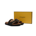 Fendi Slide Bucket Buckle Flat Slide Slipper Woman F1892-113 Beige&Green - 4