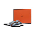 Hermes Giulia Sandal In Suede Goatskin And Calfskin With Iconic Palladium-Plated Kelly Buckle Woman H9-25 Baby Blue - 4