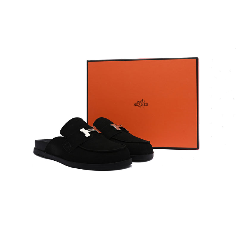Hermes Lota Designer Casual Loafers For Slip On Flat Woman 860-3 Black - 4