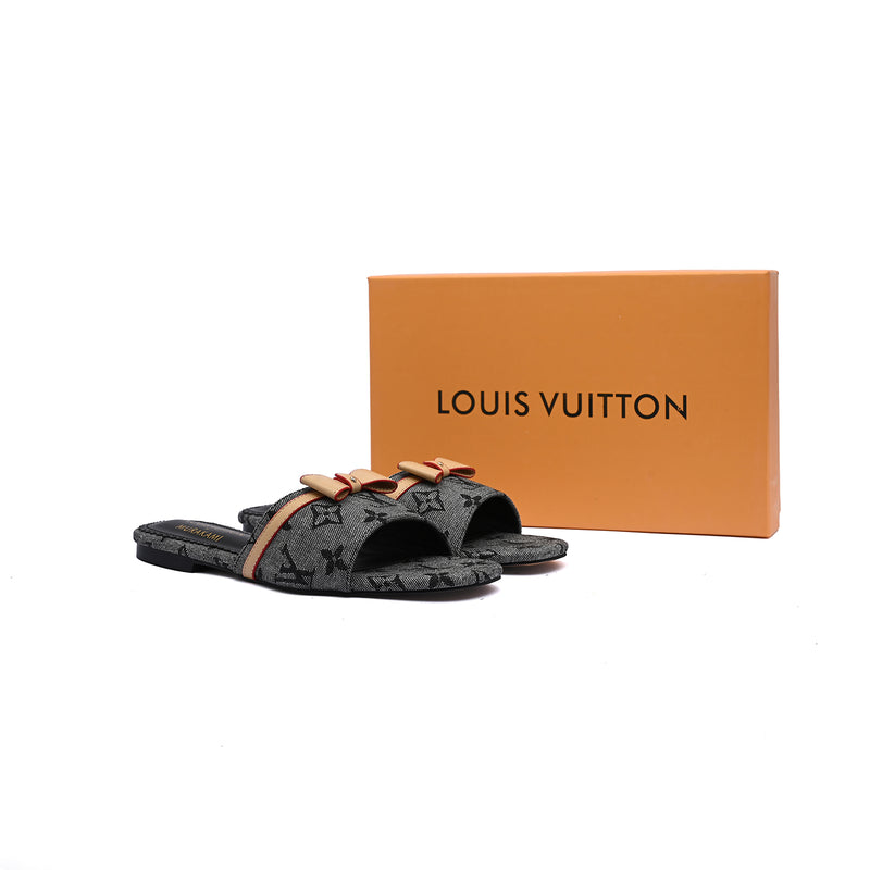 Louis Vuitton Lock It Flat Mule Monogram Sandals Woman 51BLV Gray - 4