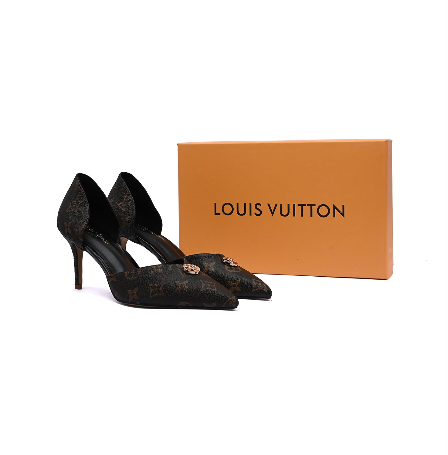 Louis Vuitton Heels Woman Box And Bag Patent Leather 2822-2 Coffee - 4