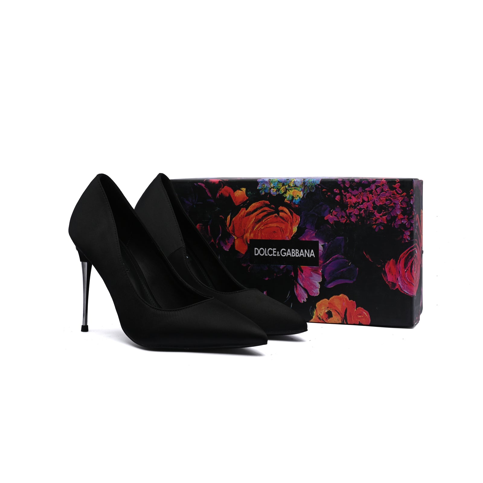 Dolce & Gabbana Pointed Leather Pumps Heels Woman DG-210 Black - 4