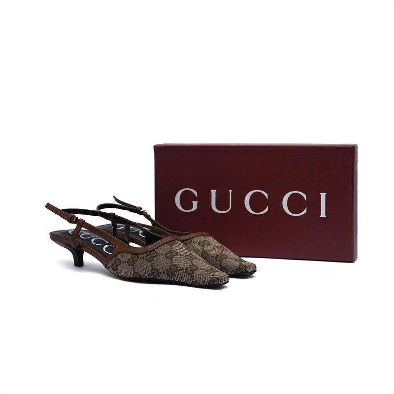 Gucci Luxury Slingback Sandals Mongoram Woman 1087-1 Havan - 5