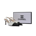 Chanel Luxury Leather Slides Designer High Heels Sandals Woman 7425 White - 4