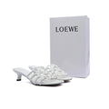 LOEWE Petal Anagram leather slides Anagram Woman 2508 White - 4
