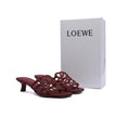 LOEWE Petal Anagram leather slides Anagram Woman 2508 Burgundy - 4