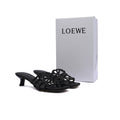 LOEWE Petal Anagram leather slides Anagram Woman 2508 Black - 4