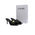 LOEWE Pebble Slide Leather Mules Heels Woman 053 Black - 4