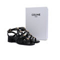 Celine Clemence Multi Triomphe Sandal in Lambskin Woman 3882-5 Black - 4