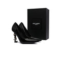 Saint Laurent Patent Leather Pointed Toe Opyum With distinctive heels Woman 6288-1 Black - 4