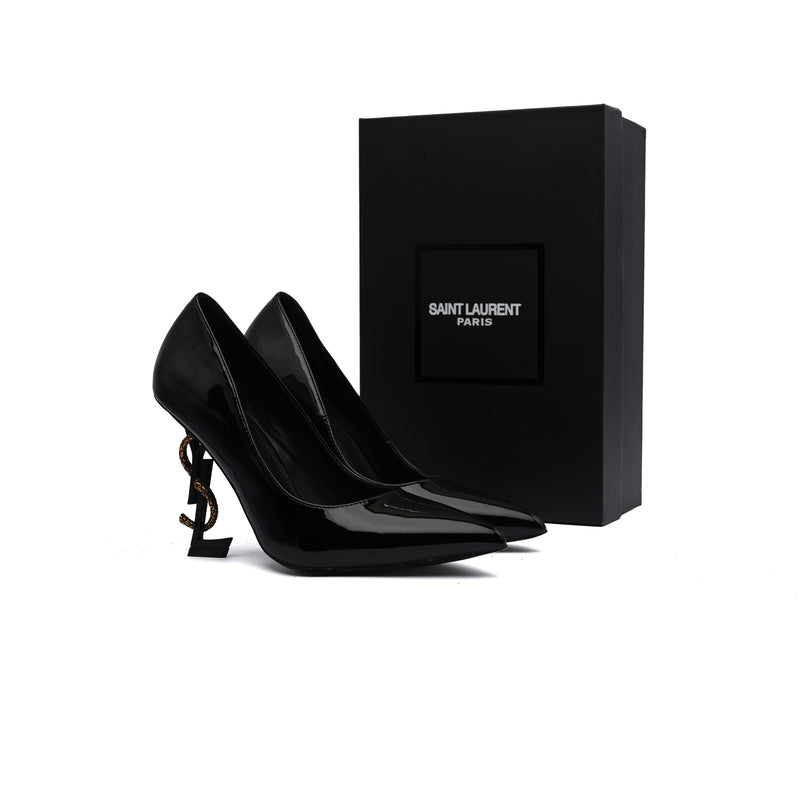Saint Laurent Patent Leather Pointed Toe Opyum With distinctive heels Woman 6288-1 Black - 4