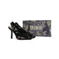 Dior Goolita Bow Crystal Mesh Mule Heels for Women 1688-2 Black - 4