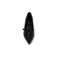 Pointed Toe Ladies Buckle Stiletto Heels Fashion PU Leather Woman 25258 Black - 3