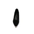 Pointed Stiletto Heel Shoes In Faux Suede Woman 25267 Black - 3