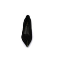 Pointed Stiletto Heel Shoes In Faux Suede Woman 25269 Black - 3