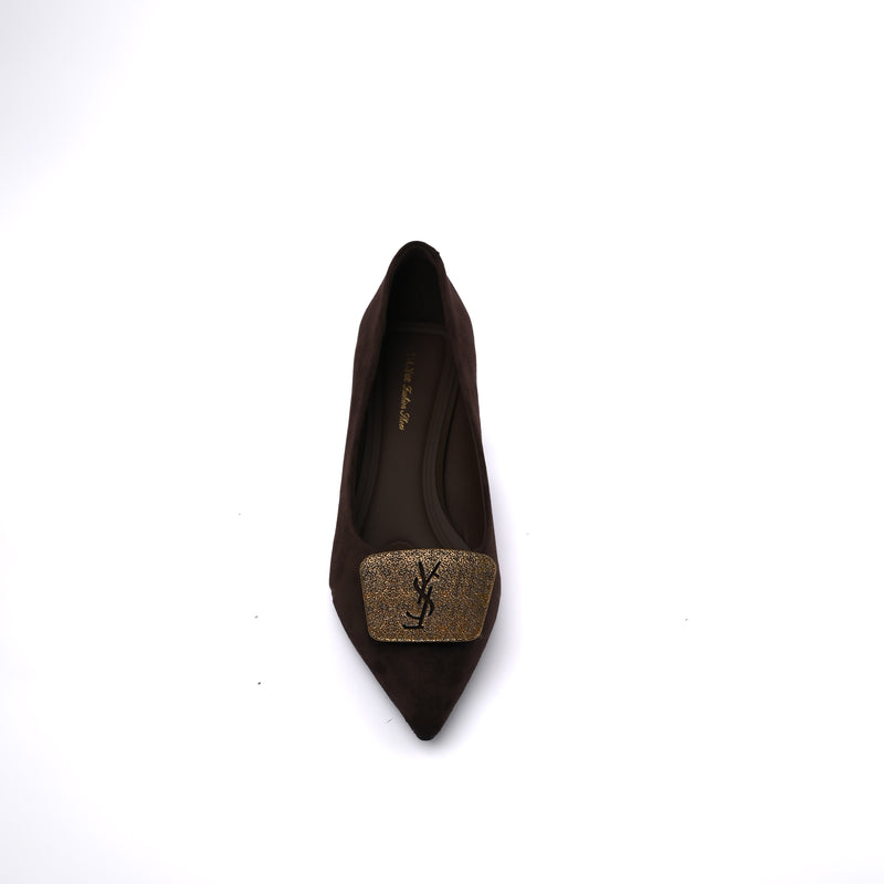 Pointed Stiletto Heel Shoes In Faux Suede Woman 25322 Coffee - 3