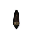 Pointed Stiletto Heel Shoes In Faux Suede Woman 25322 Black - 3