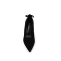 Pointed Stiletto Heel Shoes In Faux Suede Woman 25272 Black - 3