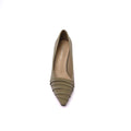 Pointed Stiletto Heel Shoes In Faux Suede Woman 25268 Khaki - 3