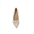 Pointed Stiletto Heel Shoes In Faux Suede Woman 25301 White - 3