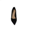 Pointed Stiletto Heel Shoes In Faux Suede Woman 25301 Black - 3