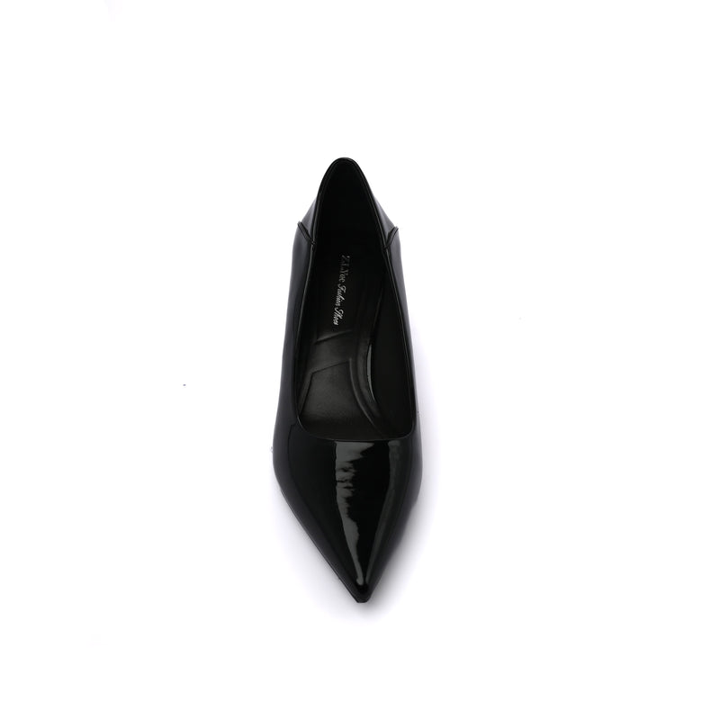 Patent Leather Pointed Stiletto Heels Woman 25078 Black - 3