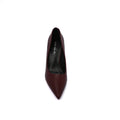 Pointed Stiletto Heel Shoes In Faux Woman 25233 Burgundy - 3