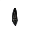 Pointed Stiletto Heel Shoes In Faux buckle Woman 25252 Black - 3