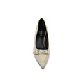 Pointed Stiletto Heel Shoes In Faux buckle Woman 25252 Beige - 3