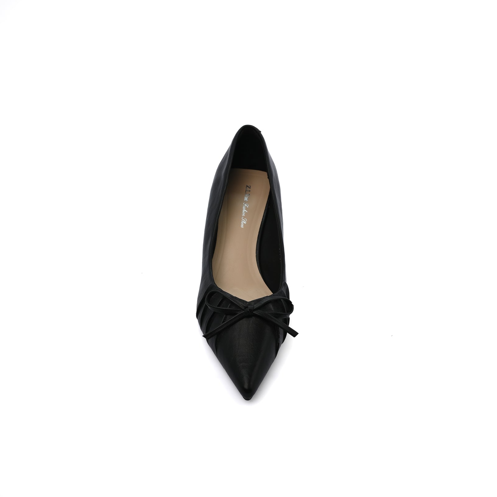 Pointed Stiletto Heel Shoes In Faux Woman 25235 Black - 3