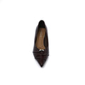 Pointed Stiletto Heel Shoes In Faux Woman 25298 Coffee - 3