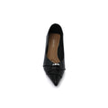 Pointed Stiletto Heel Shoes In Faux Woman 25298 Black - 3