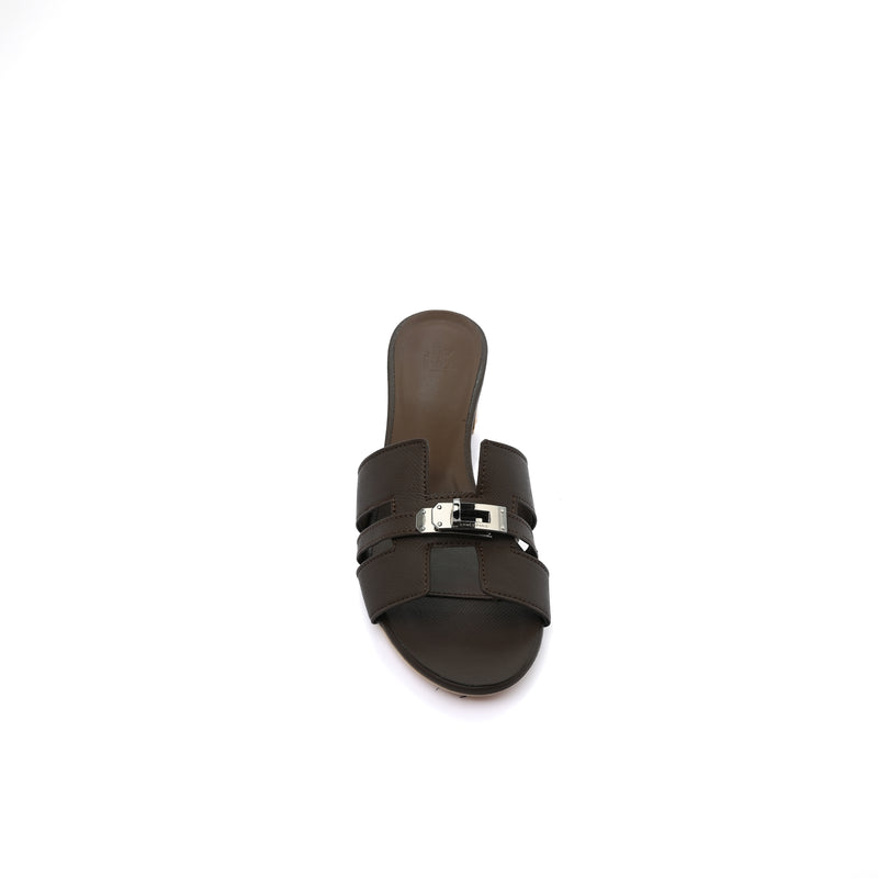 Hermes Gigi 50 Sandals Suede Goatskin Sands Woman 778 Khaki - 3