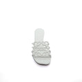 LOEWE Petal Anagram leather slides Anagram Woman 2508 White - 3