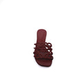 LOEWE Petal Anagram leather slides Anagram Woman 2508 Burgundy - 3