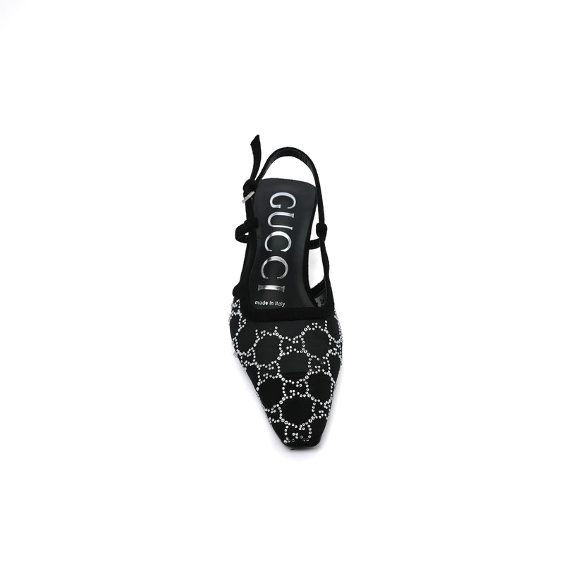 Gucci Luxury Slingback Sandals Mongoram Woman 1086 Black - 3