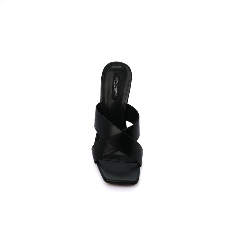 Dolce & Gabbana  Patent Leather Sandals Mules with Heel Woman DG-65 Black - 3