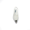 Prada Metallic leather slingback pumps for Women 127-1B White - 3