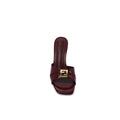 FENDI FFold mules for Fine leathers Woman 5886 Burgundy - 3