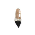 Chanel Luxury Leather Slides Designer High Heels Sandals Woman 7425 White - 3